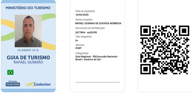 cracha do guia Rafael Gusmão